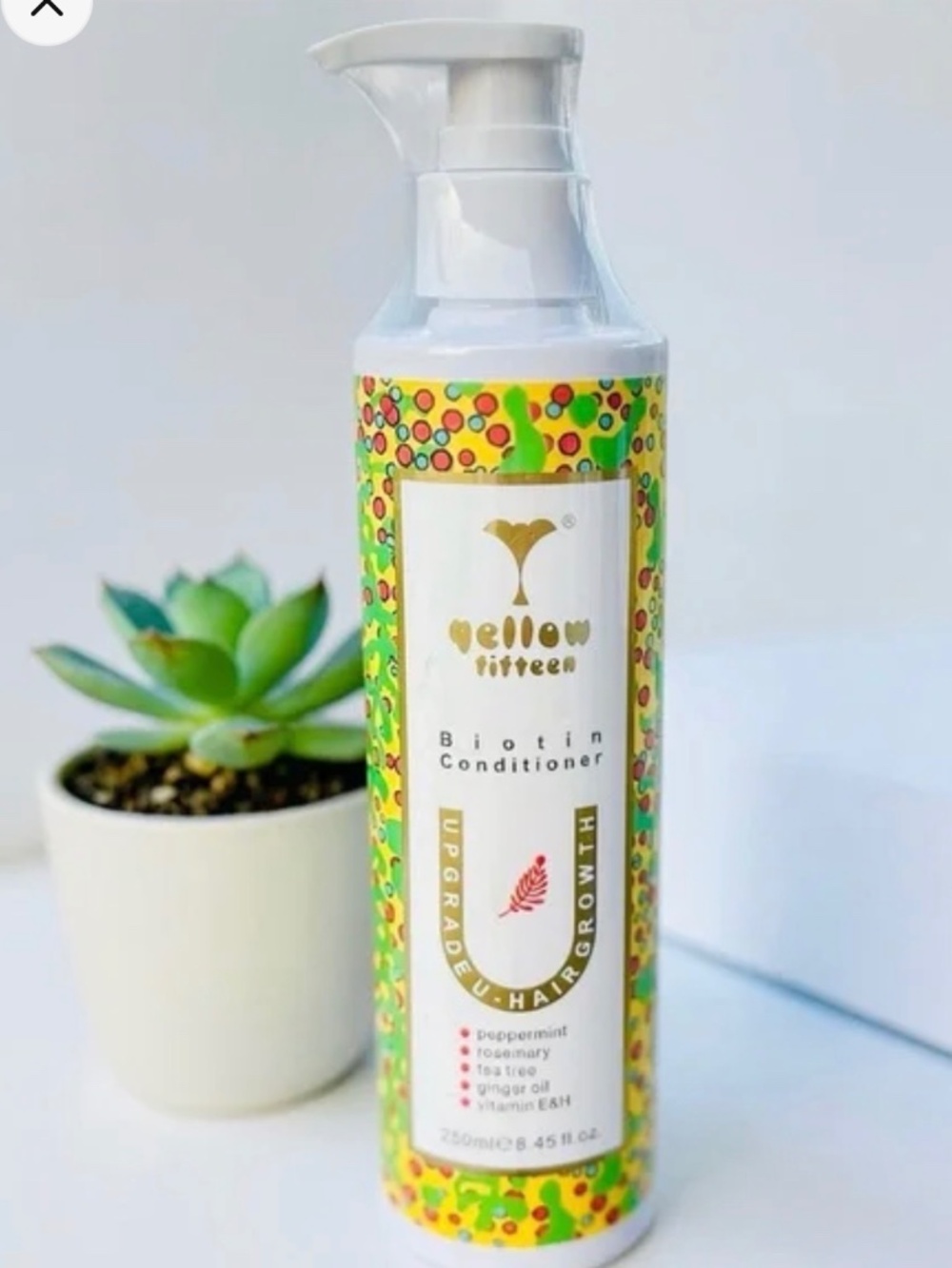Yellow Fifteen Conditioner Hair Growth. Peppermint, Rosemary, Tea Tree NEW PC